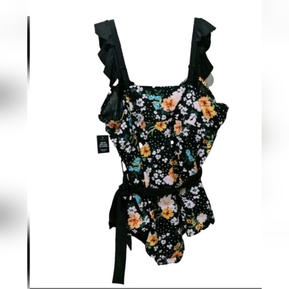 NWT Torrid 5 Wireless Bandeau Belted One Piece Swimsuit 5X 1 Pc Swim #5000 - Picture 15 of 15